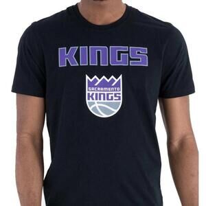 New Era Sacramento Kings Nba Team Logo Tee Nero T Shirt Uomo